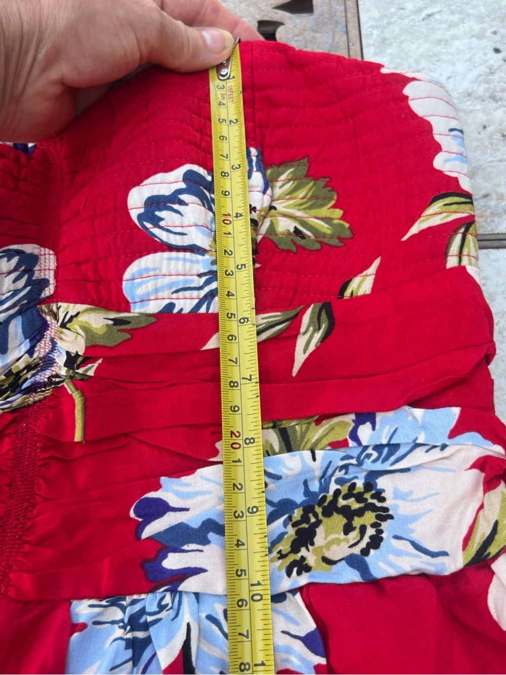 NWT  B.O.G. Collective Women’s Red Floral Strapless Jumpsuit - Size L COTTON - Picture 14 of 16